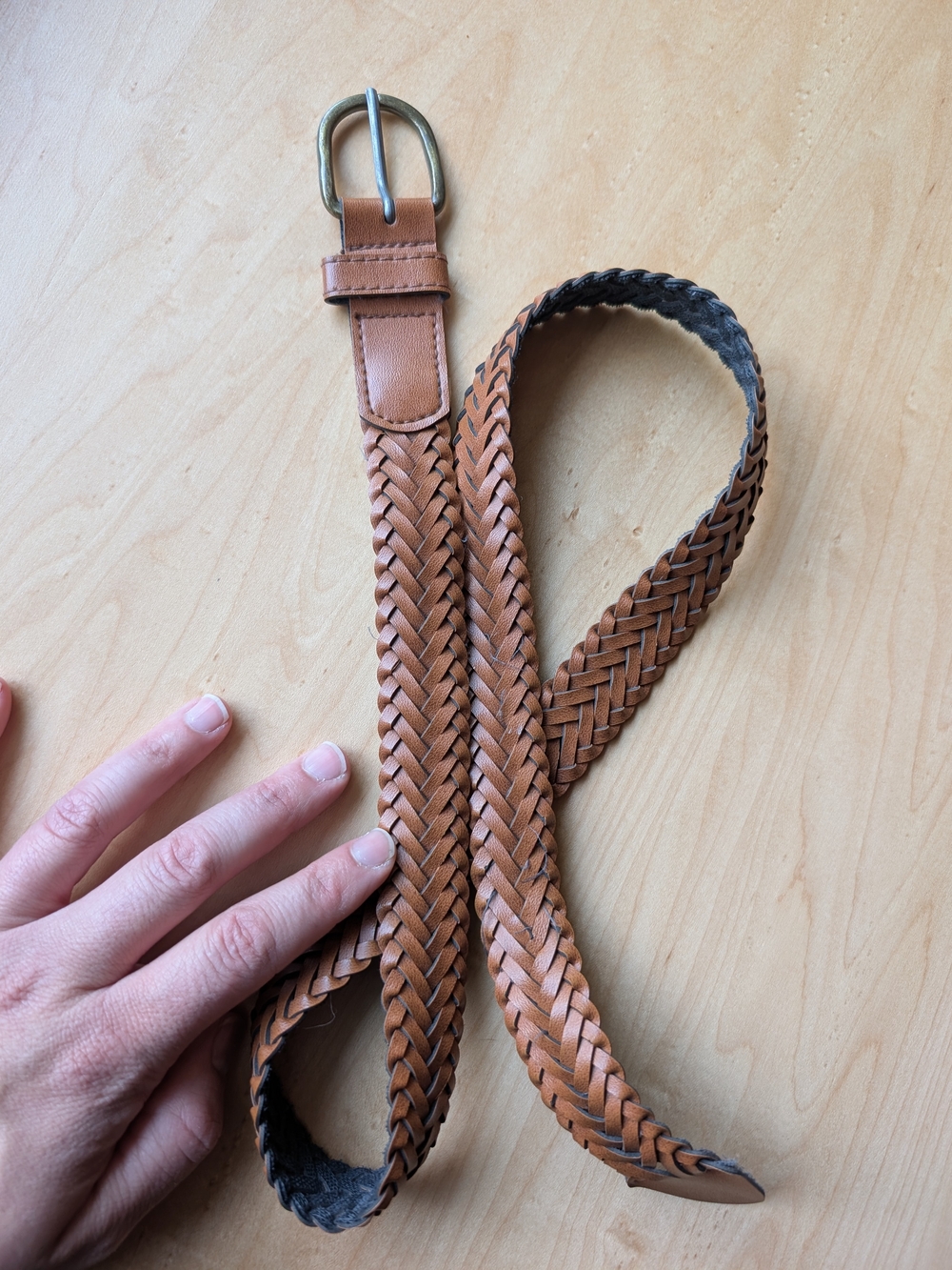 Vintage Braided Faux Leather Belt